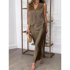 🌸New Arrival 49%OFF💖 Women's Elegant Sleeveless Top and Skirt Set