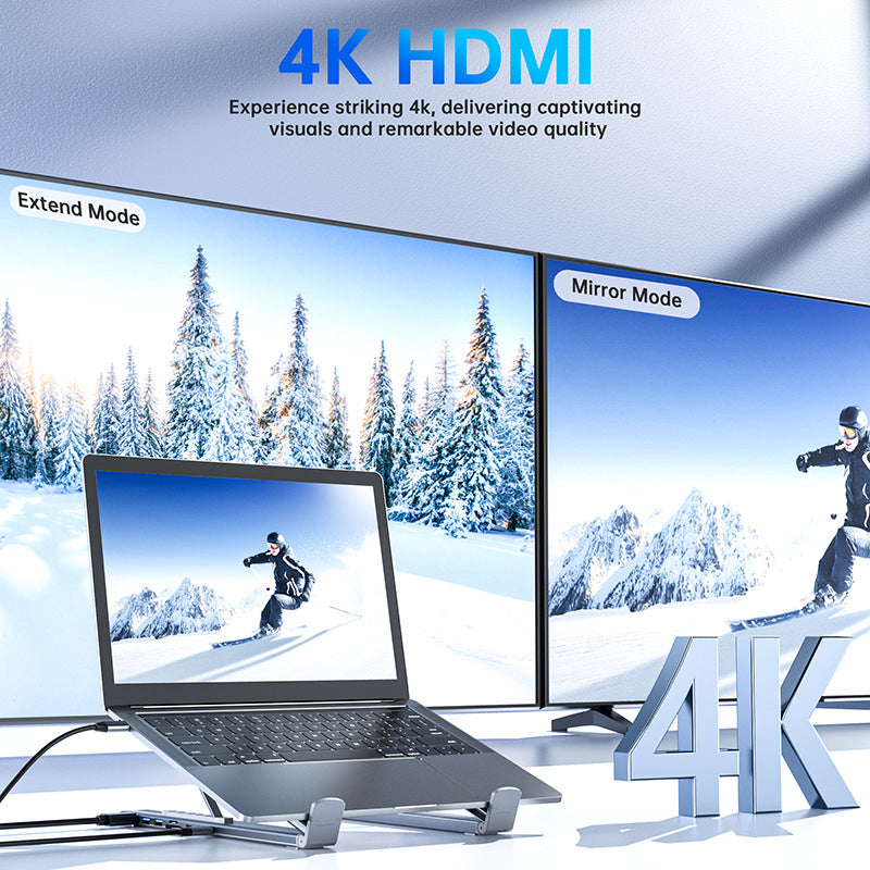 🖥️Neu eingetroffen – Sonderangebot – 15 % Rabatt!⚡USB-C-Dockingstation und Laptop-Ständer mit 4K-HDMI