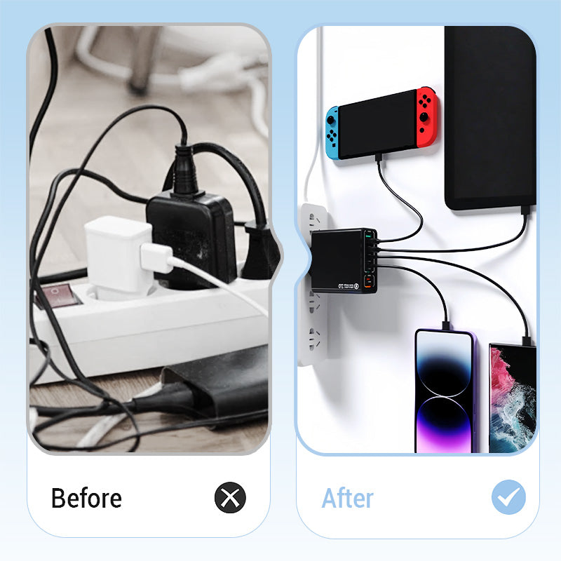 🔥Neuprodukt-Sonderangebot🔥150W Mehrfach-Schnellladegerät🔌Laden Sie Laptop, Handy & Co. gleichzeitig mit voller Geschwindigkeit. Kompakt, intelligent & zukunftssicher. Nie wieder Kabelsalat! 🔋