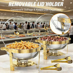 🔥 JETZT 50% RABATT! 🎄 Buffet-Set mit Warmhaltefunktion aus Edelstahl – gleichmäßige Hitzeverteilung und langlebig, perfekt für Feste und Partys ✨