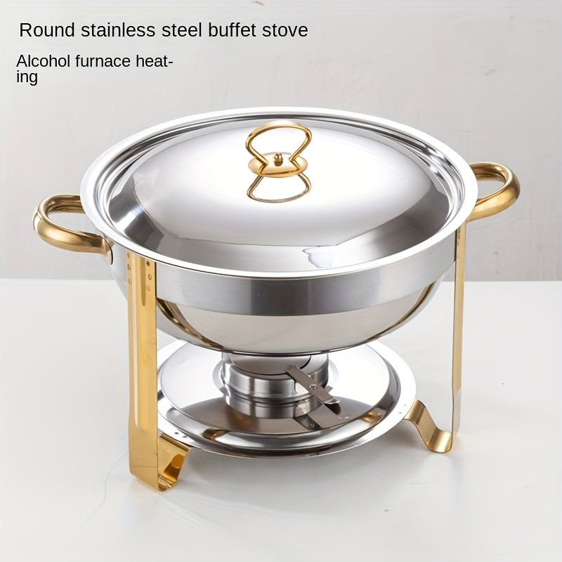 🔥 JETZT 50% RABATT! 🎄 Buffet-Set mit Warmhaltefunktion aus Edelstahl – gleichmäßige Hitzeverteilung und langlebig, perfekt für Feste und Partys ✨