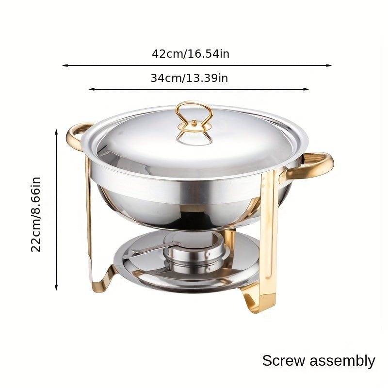 🔥 JETZT 50% RABATT! 🎄 Buffet-Set mit Warmhaltefunktion aus Edelstahl – gleichmäßige Hitzeverteilung und langlebig, perfekt für Feste und Partys ✨