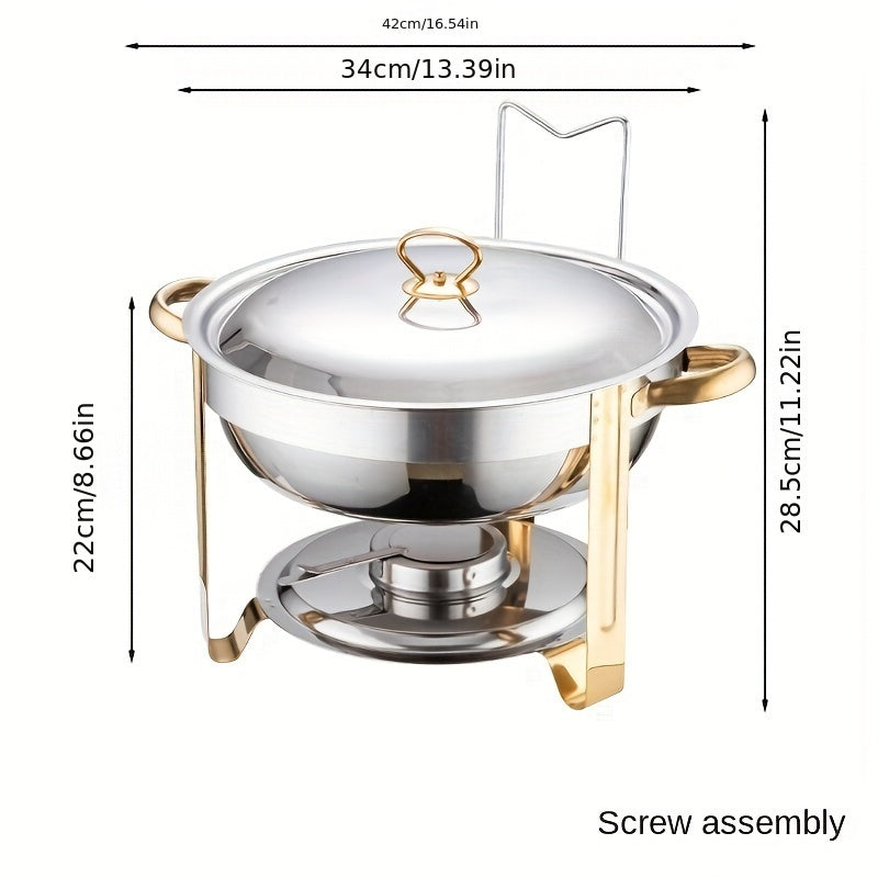 🔥 JETZT 50% RABATT! 🎄 Buffet-Set mit Warmhaltefunktion aus Edelstahl – gleichmäßige Hitzeverteilung und langlebig, perfekt für Feste und Partys ✨