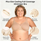 💝Women's Elegant Sheer Full Coverage Plus Size Bra