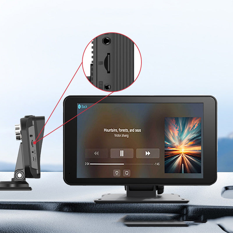 7-Zoll CarPlay Navigationsdisplay – Bluetooth, FM & Smartphone-Spiegelung mit Dashcam 🚗