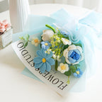 💐 Muttertag 💕 Handgefertigter, zarter gehäkelter Blumenstrauß