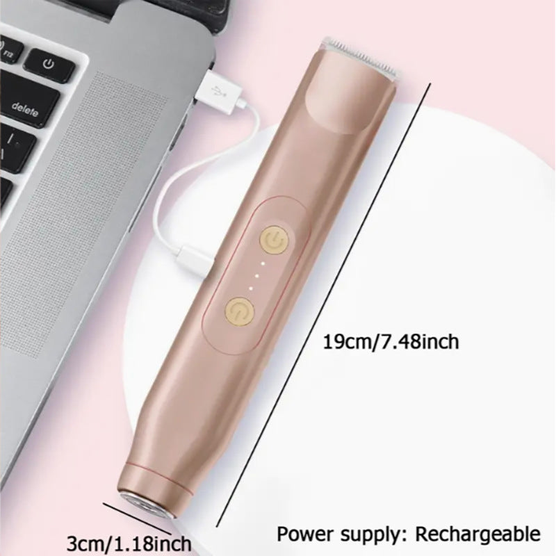 🚨 Pink AUSVERKAUFT!! SCHNELL ZUGREIFEN ⚡ Bikini-Trimmer für Damen, elektrischer Rasierer und Rasierer, wiederaufladbarer 2-in-1-Epilierer für Körper und Gesicht, Achseln und Beine, IPX7 wasserdicht