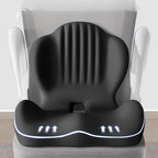 🪑 50% RABATT ! ✨ Ergonomisches Sitzkissen mit Lordosenstütze – Atmungsaktiver Sitzkomfort für Büro & Auto 🧘‍♂️