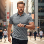 🔥Solange der Vorrat reicht 40 % Rabatt!🎉Herren schnell trocknendes Kurzarm-Hemdchen-Shirt mit Reverskragen