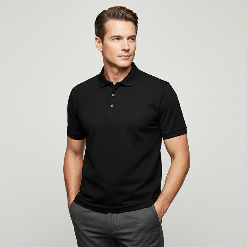 🔥Solange der Vorrat reicht 40 % Rabatt!🎉Herren schnell trocknendes Kurzarm-Hemdchen-Shirt mit Reverskragen