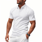 🔥Solange der Vorrat reicht 40 % Rabatt!🎉Herren schnell trocknendes Kurzarm-Hemdchen-Shirt mit Reverskragen