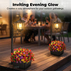 🌿🌞 2-in-1 Solarleuchte mit Blumentopf – Warmweißes Licht, Wetterfest für Garten, Terrasse & Eingangsbereich