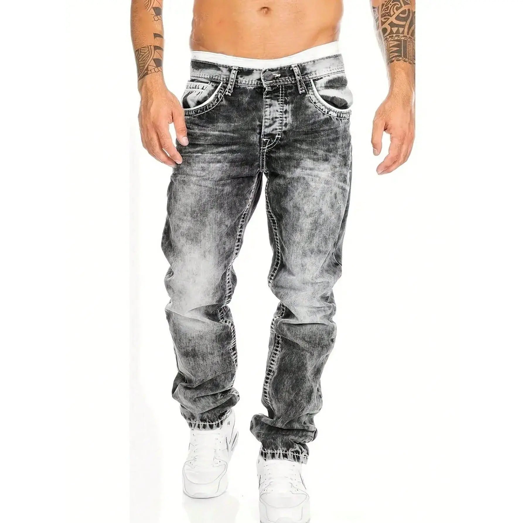 🔥Solange der Vorrat reicht 40 % Rabatt!🎉Kreative Stretch-Jeans für Herren, minimalistischer Stil, ideal für den Sommer, Emo-Stil