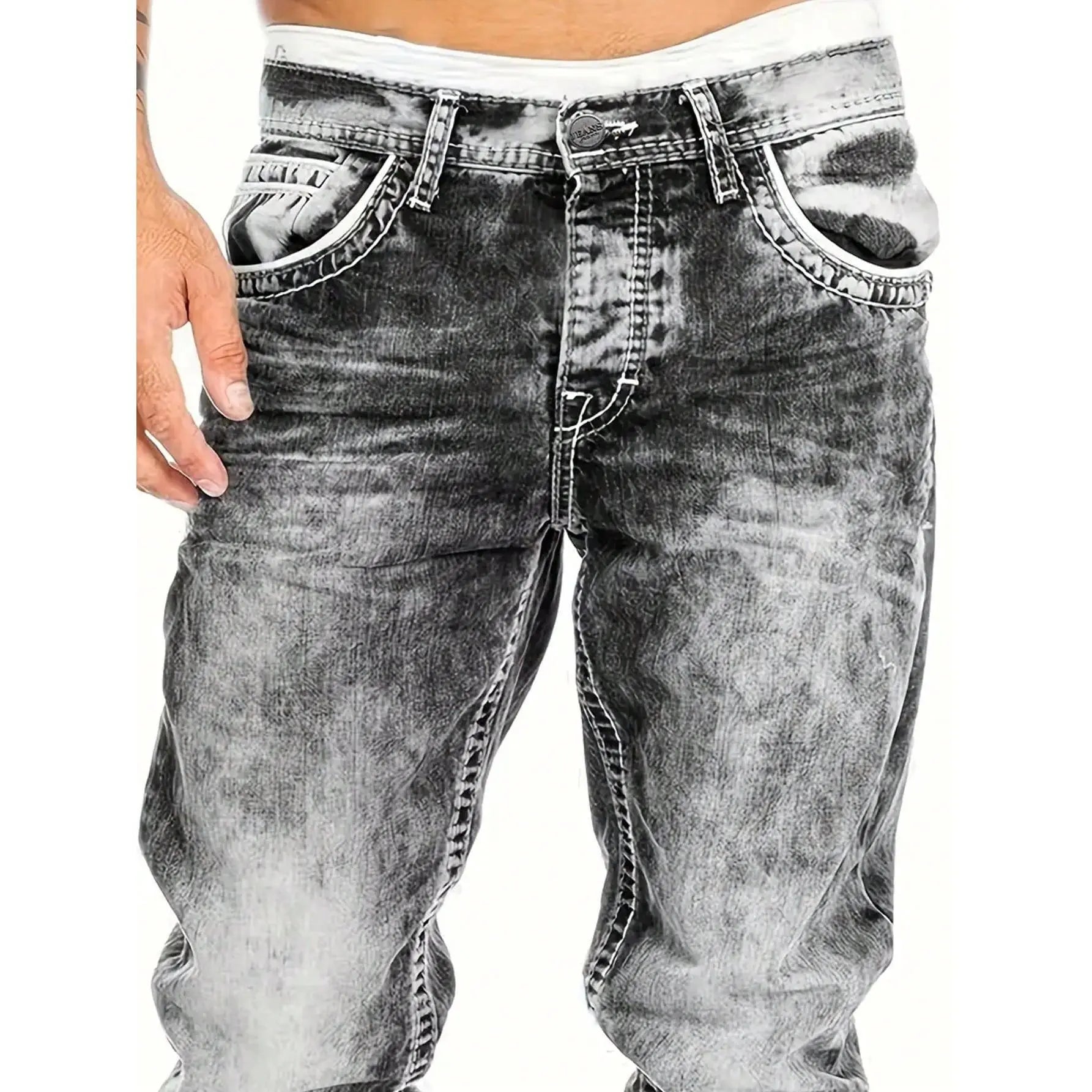 🔥Solange der Vorrat reicht 40 % Rabatt!🎉Kreative Stretch-Jeans für Herren, minimalistischer Stil, ideal für den Sommer, Emo-Stil