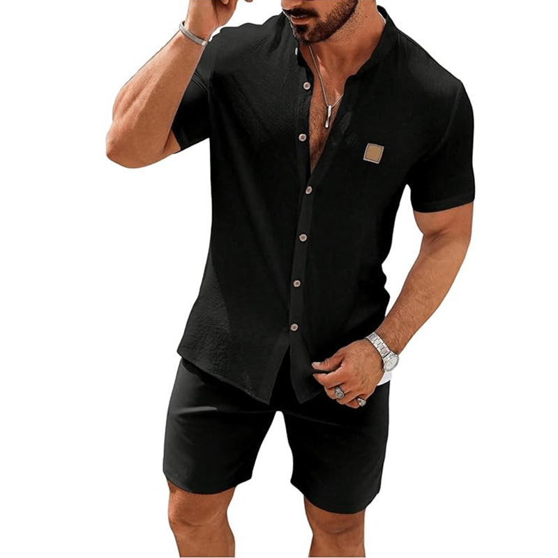 👔 LIMITIERTES ANGEBOT: 50% RABATT! ☀️ Stehkragen-Kurzarmhemd für Herren – Atmungsaktiv, Lockere Passform & Vielseitig ✨
