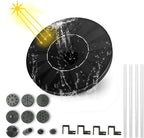 🎁 Solarbrunnen – Solarbetriebene Brunnenpumpe für Vogelbäder mit 4 Düsen, 1,4 W Solarpanel-Set, Tauchpumpe für den Außenbereich (Teich, Pool, Garten, Aquarium)