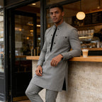 👔Tunika-Set für Herren – Stehkragen, Zweireihig & Atmungsaktiv (S-5XL) Für Einen Stilvollen Auftritt 🎩