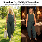 Sommerliches Outfit mit Tanktop und Hose im Vichy-Karo-Muster