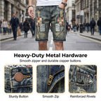 Destroyed-Jeansshorts für Herren mit Patches – lässig, auffällig & bequem