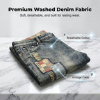 Destroyed-Jeansshorts für Herren mit Patches – lässig, auffällig & bequem