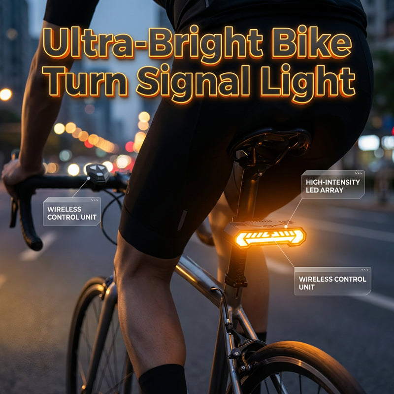Intelligente Fahrradbeleuchtung 🔦 Drahtloses Blinklicht + ferngesteuerte Richtungsanzeige 💡 Hohe Sichtbarkeit, wasserdicht, Schnellladung👀