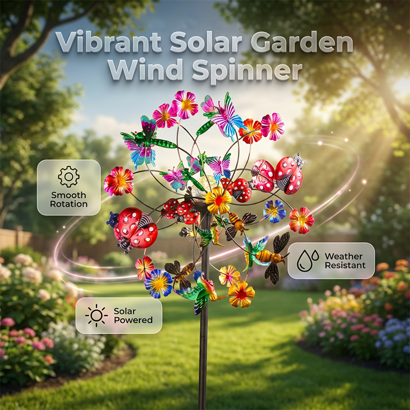 🌞☀️ Solarbetriebener Windspinner für den Garten ✨🌸 Schöne Gartendekoration!