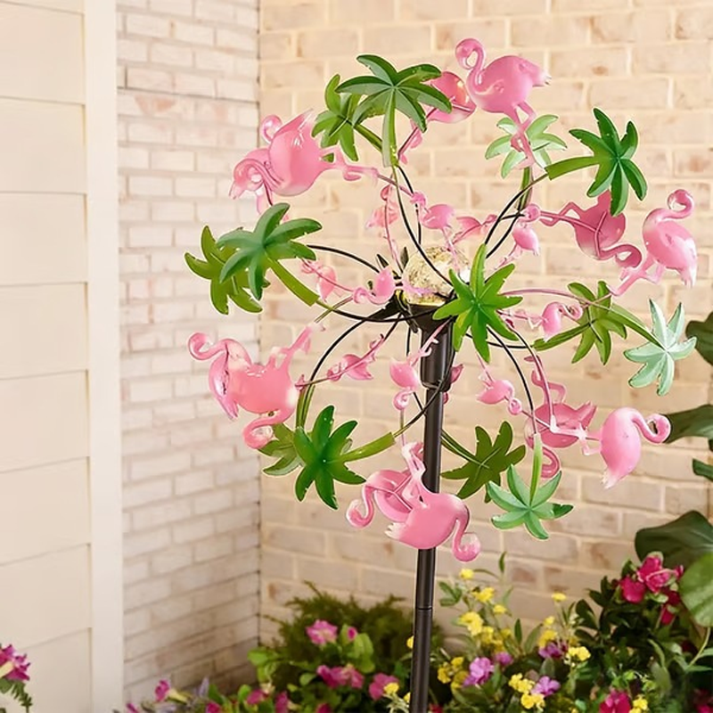 🌞☀️ Solarbetriebener Windspinner für den Garten ✨🌸 Schöne Gartendekoration!