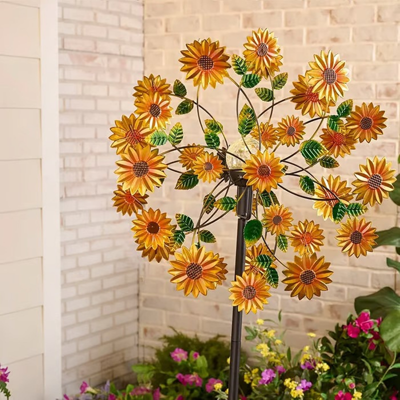 🌞☀️ Solarbetriebener Windspinner für den Garten ✨🌸 Schöne Gartendekoration!