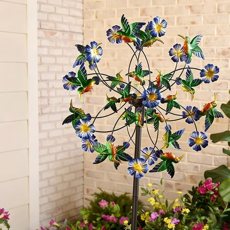 🌞☀️ Solarbetriebener Windspinner für den Garten ✨🌸 Schöne Gartendekoration!
