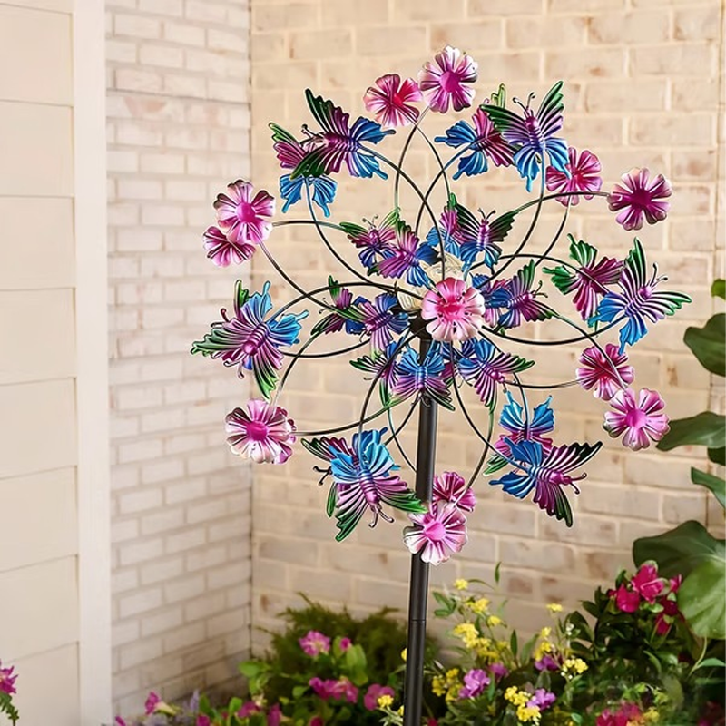 🌞☀️ Solarbetriebener Windspinner für den Garten ✨🌸 Schöne Gartendekoration!