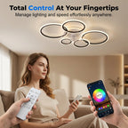 RGB-Deckenventilator mit Beleuchtung und Fernbedienung