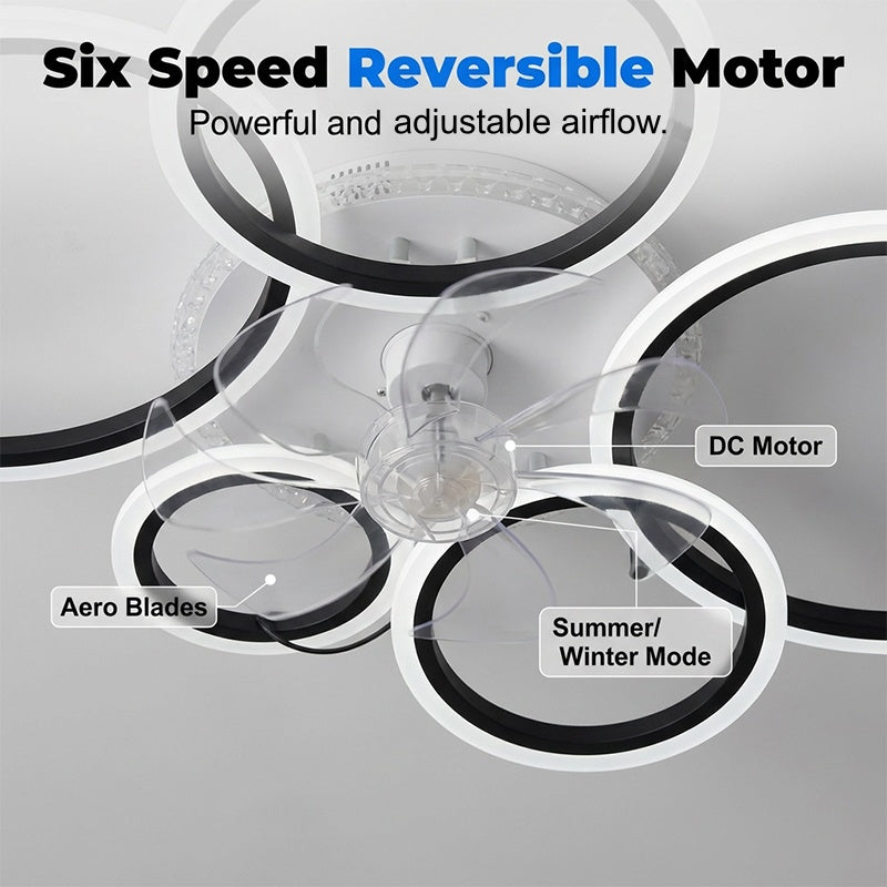 RGB-Deckenventilator mit Beleuchtung und Fernbedienung