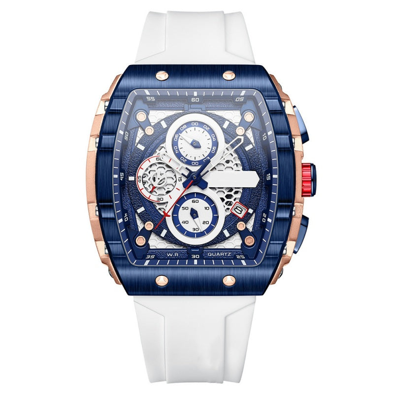 ⌚ 50% RABATT! 🏁 Herren-Chronograph mit Silikonarmband – Stoppfunktion, wasserdicht & sportlich-elegantes Design – perfekt für den aktiven Alltag oder besondere Anlässe 💪